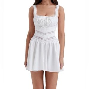 House of CB Tiffani Lace Trim Mini Dress